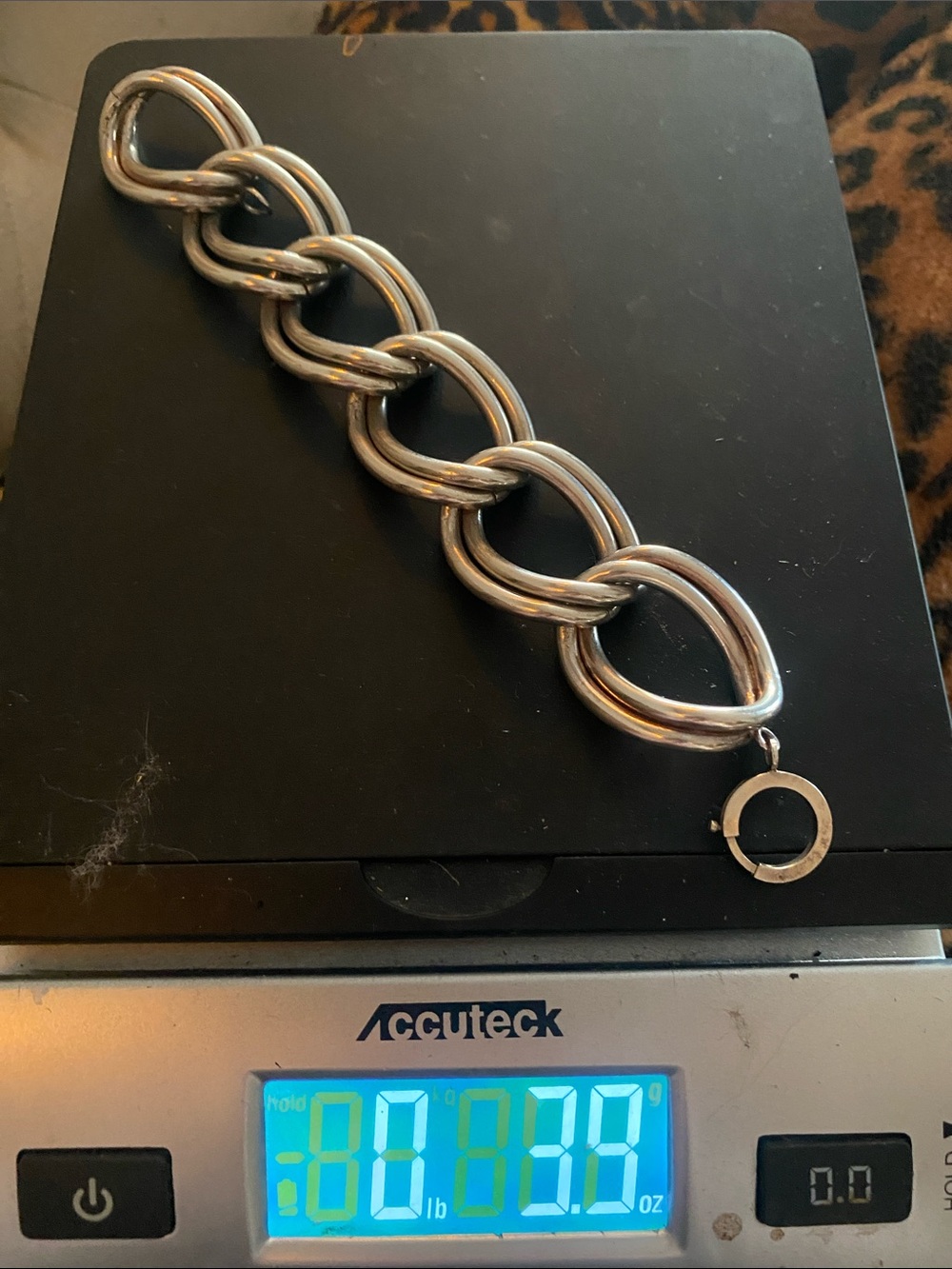 Chunky Sterling Silver Link Bracelet